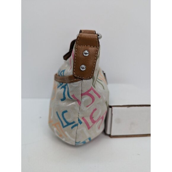 Liz Claiborne LC Logo Small Shoulder Bag Purse 7"x9" with Leather Strap - Picture 3 of 7